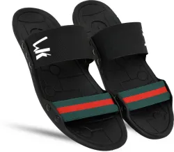 Wornwalk Men Flats Sandal (Black , 7)