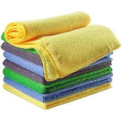 Woscher Large Soft and Quick Drying Car Microfiber Cleaning Cloth Microfiber Cloth Polishing Waxing Auto Detailing Towel Cloth-Assorted (40 x 60 cm, 3)