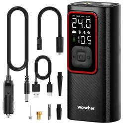 Woscher Boost Pro 2-in-1 Tyre Inflator for Car and Bike, Air Pump for Car Tyre