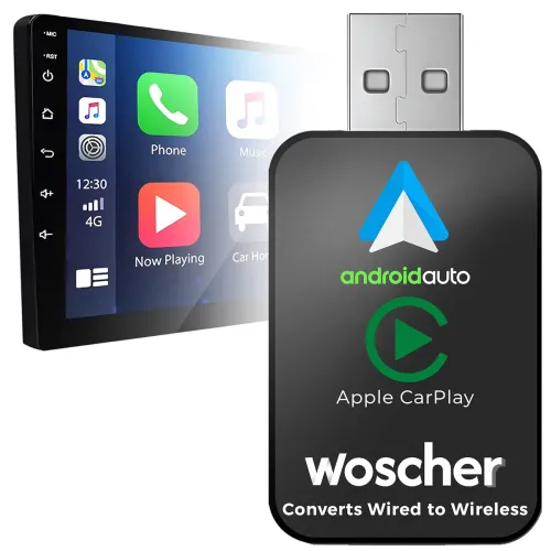 Image of WOSCHER Wireless CarPlay & Android Auto Adapter