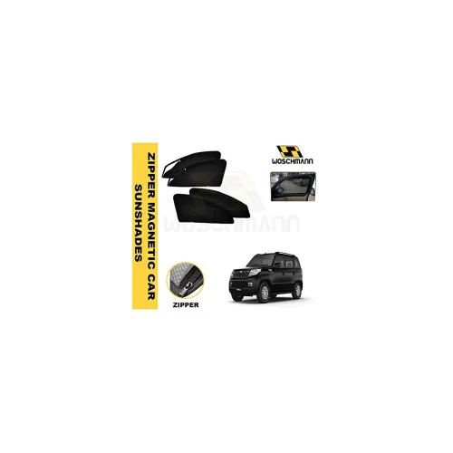 Image of Woschmann - Black Car Zipper Magnetic Sunshade/Curtains for - TUV 300 (Set of 4)