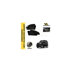 Woschmann - Black Car Zipper Magnetic Sunshade/Curtains for - TUV 300 (Set of 4)