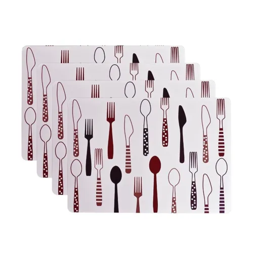 Image of Woven PVC Vinyl Dining Table Placemats 