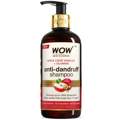 Image of WOW Skin Science Apple Cider Vinegar Shampoo with DHT Blockers | Gentle & Natural Detox Formula that Helps Remove Buildu