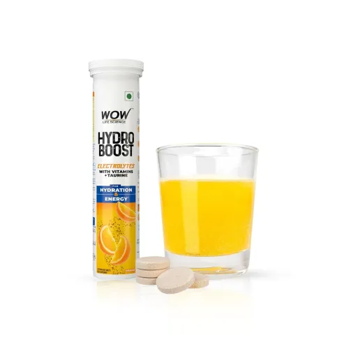 Image of WOW Life Science Hydroboost Electrolytes Low Sugar Energy Drink For Instant Hydration - 20 Effervescent Tablets (6 Litre