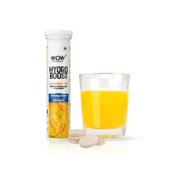 WOW Life Science Hydroboost Electrolytes Low Sugar Energy Drink For Instant Hydration - 20 Effervescent Tablets (6 Litre