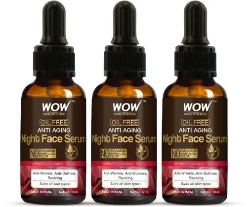 Image of WOW SKIN SCIENCE Anti Aging Night Face Serum  (3 Items in the set)
