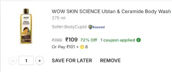 WOW SKIN SCIENCE Body Wash (275 ml)