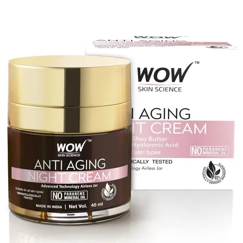 Image of WOW Skin Science Cream Anti Aging No Parabens & Mineral Oil Night Cream, 50mL