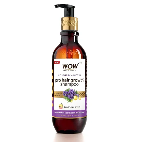 Image of WOW Skin Science Rosemary & Biotin Hair Growth Shampoo | Fights Hair Fall | 