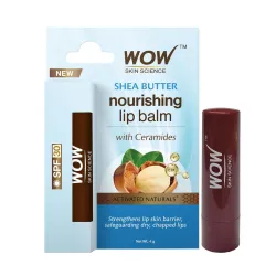 WOW Skin Science Shea Butter Nourishing Lip Balm with Ceramides – Hydrating Lip Balm for Dry, Chapped Lips