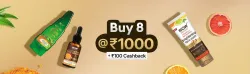 WOW Skincare Offer: Buy 8 @ ₹1000 + 100 Cashback