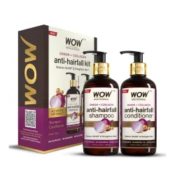 Wow Skin Science Onion Oil Shampoo & Conditioner Kit, 600 ml