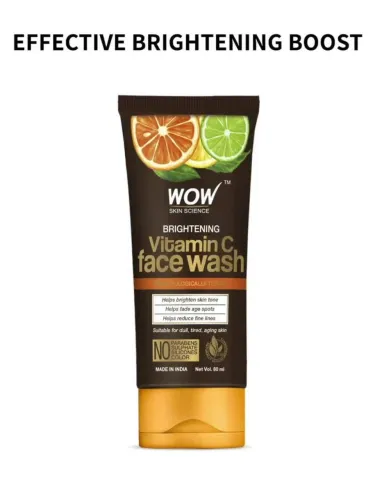 Image of WOW SKIN SCIENCE Vitamin C & Niacinamide Brightening Face Wash- 80 ml