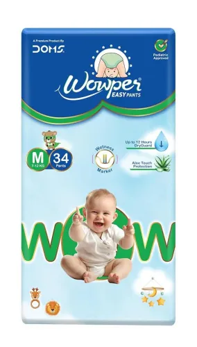 Image of Wowper Easy Pants Baby Diaper 34 Counts