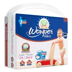 Wowper Easy Pants Baby Diaper | Wetness Indicator | Anti Rash