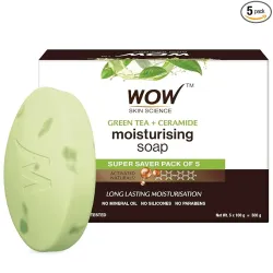 WOW Skin Science Green Tea & Ceramide Moisturizing Soap - Pack of 5