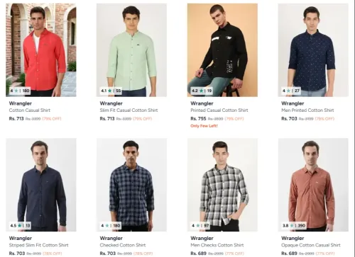 Image of Wrangler Men's shirts up to 79% Discount