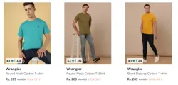 Wrangler Mens Tshirt at Upto 70% Discount