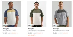 Wrangler Men Tshirt up to 87% Discount