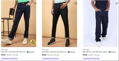 Image of Wrangler Mens Jeans Upto 75% Off
