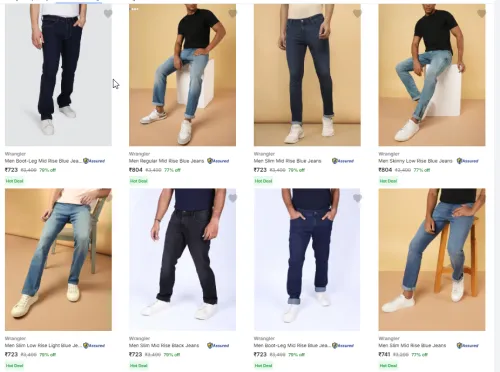 Image of Wrangler mens jeans upto 79% discount 