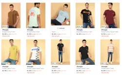 Wrangler Mens Tshirt upto 80% discount 