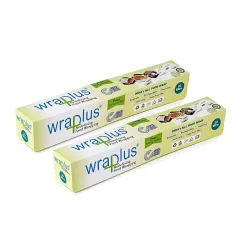 WRAPLUS REDEFINING Food Wrapping Multipurpose Food Wrapping Paper roll I 20M I Pack of 2 | 280mm X 20m