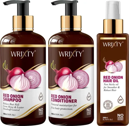 Image of Wrixty Red Onion Black Seed Oil Ultimate Hair Care Kit (3 Items in the set)
