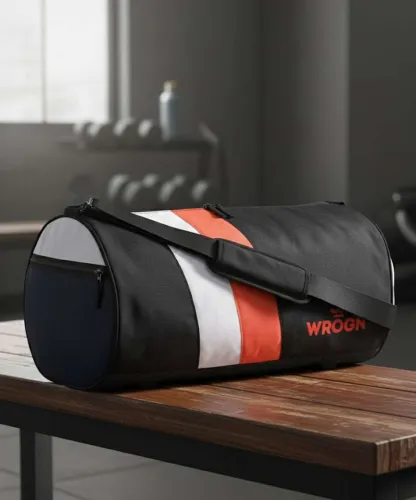 Image of WROGN 25 L Gym Duffel Bag - Trendy Men & Women - Black