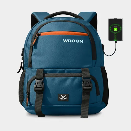 Image of WROGN 31L Printed Reflective Backpack with USB Port & Rain Cover