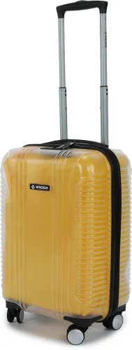 Image of WROGN Small Cabin Suitcase (55 cm) 8 Wheels - Clearcase - Yellow
