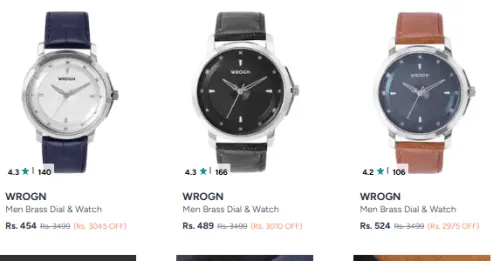 Image of Wrogn Analog Watch Starting @ ₹454