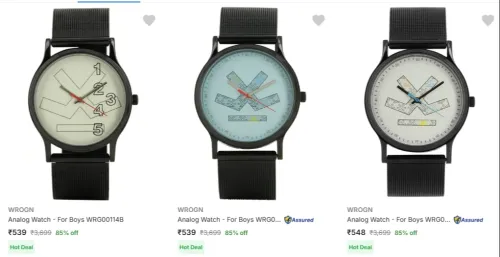 Image of Wrogn Analog Watches minimum discount @83%