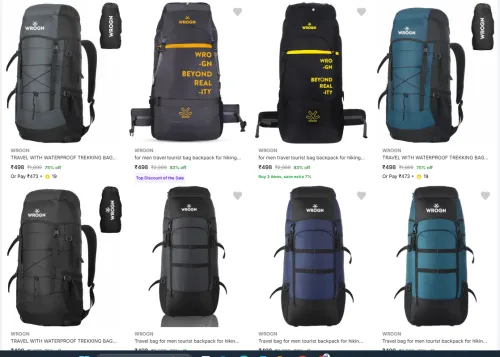Image of Wrogn Backopack Minimum 80% Discount
