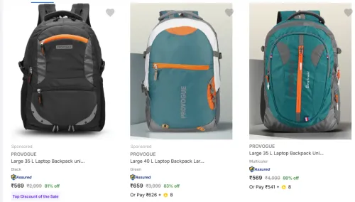 Image of Wrogn Backpack Minimum 80% Discount