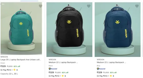 Image of WROGN Backpack Starting at ₹329