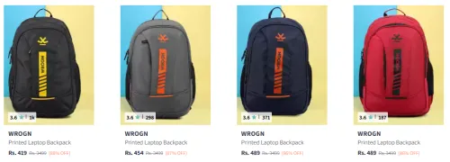 Image of Wrogn Backpacks Upto 88% Off