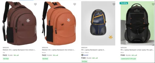 Image of Wrogn Backpacks Upto 90% Off