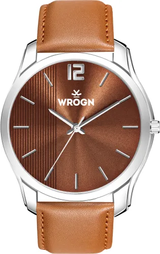 Image of WROGN Big Dial Analog Watch - For Men WR-6606-Brown