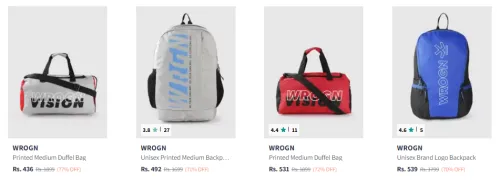 Image of WROGN Brand Logo Bag Starts @ ₹436