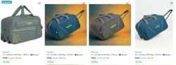 Wrogn Duffel Bags upto 86% Discount