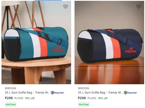 Image of Wrogn Gym Bags @ Start ₹299