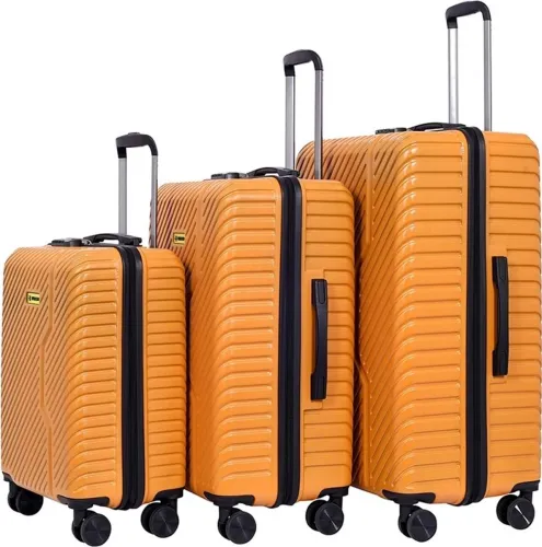 Image of Wrogn Hard Body Luggage Set (Orange, 3 Pcs)