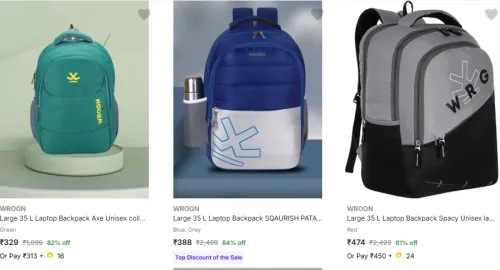 Image of WROGN Laptop Backpack Upto 84% Discount