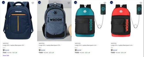 Image of WROGN Laptop Bags upto 83% Discount