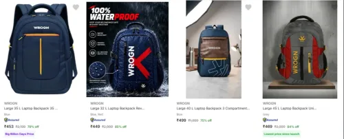Image of Wrogn Laptop Bags upto 87% Discount