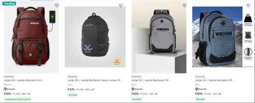 Image of Wrogn Laptop Bags upto 90% Discount