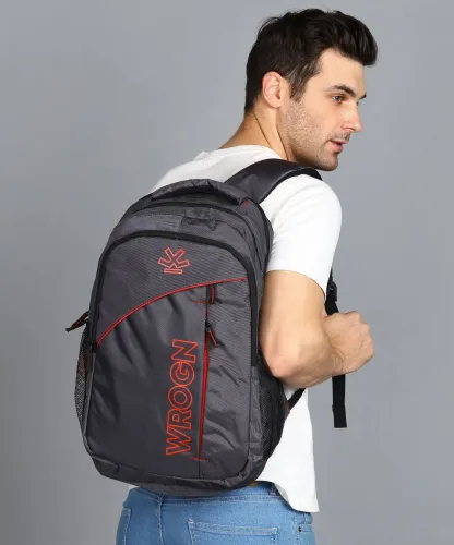 Image of WROGN Large 45 L Laptop Backpack spacy unisex fits upto 16 Inches/college bag/school bag with Raincover (Grey)