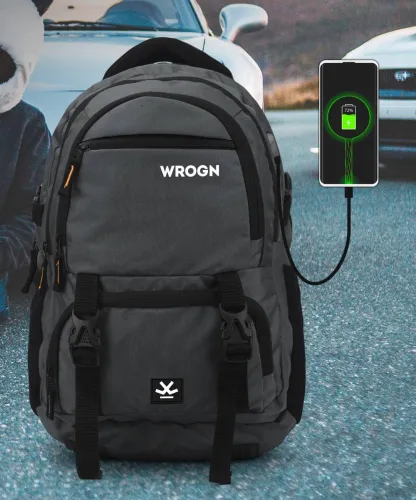 Image of WROGN Large ASHPER Laptop Backpack 40L with USB Port and Rain Cover